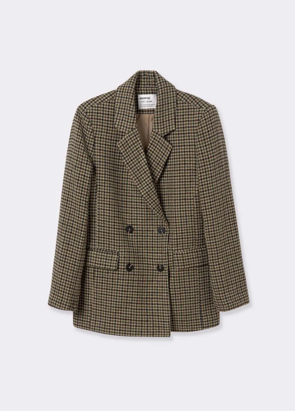 Americana Cruzada Pata De Gallo Con Lana