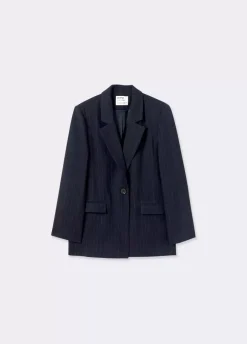 Americana Oversize Raya Con Lana