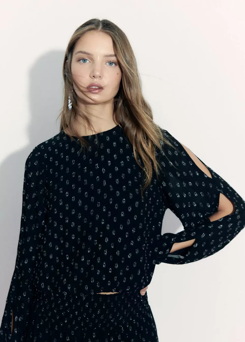 Blusa Aberturas Dobby