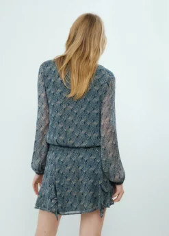 Blusa Corta Botones Estampado