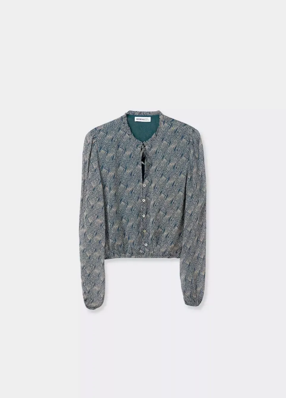 Blusa Corta Botones Estampado