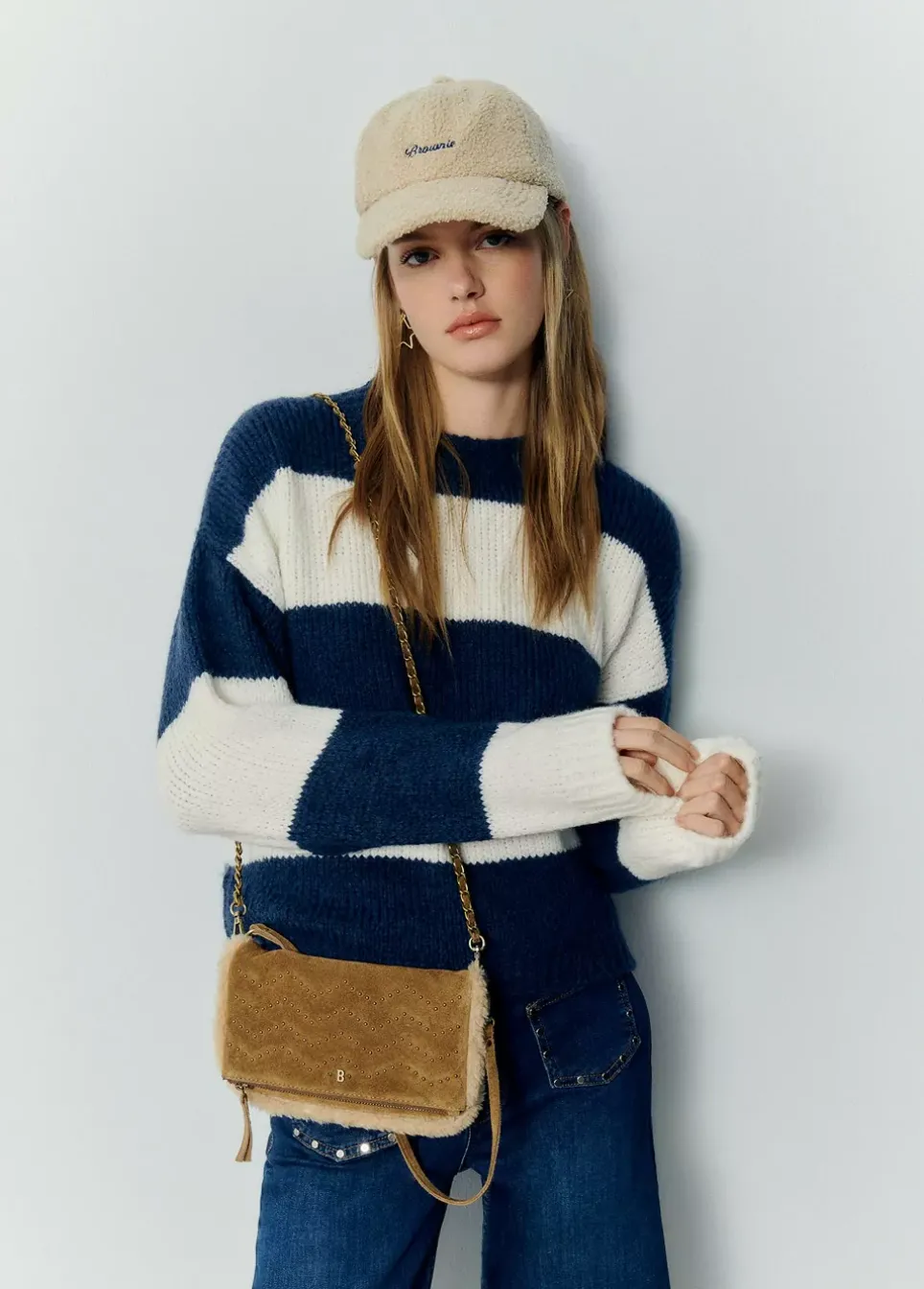 Bolso Doblefaz Acolchado Tachas Piel