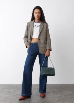 Bolso Mediano Solapa Tachas