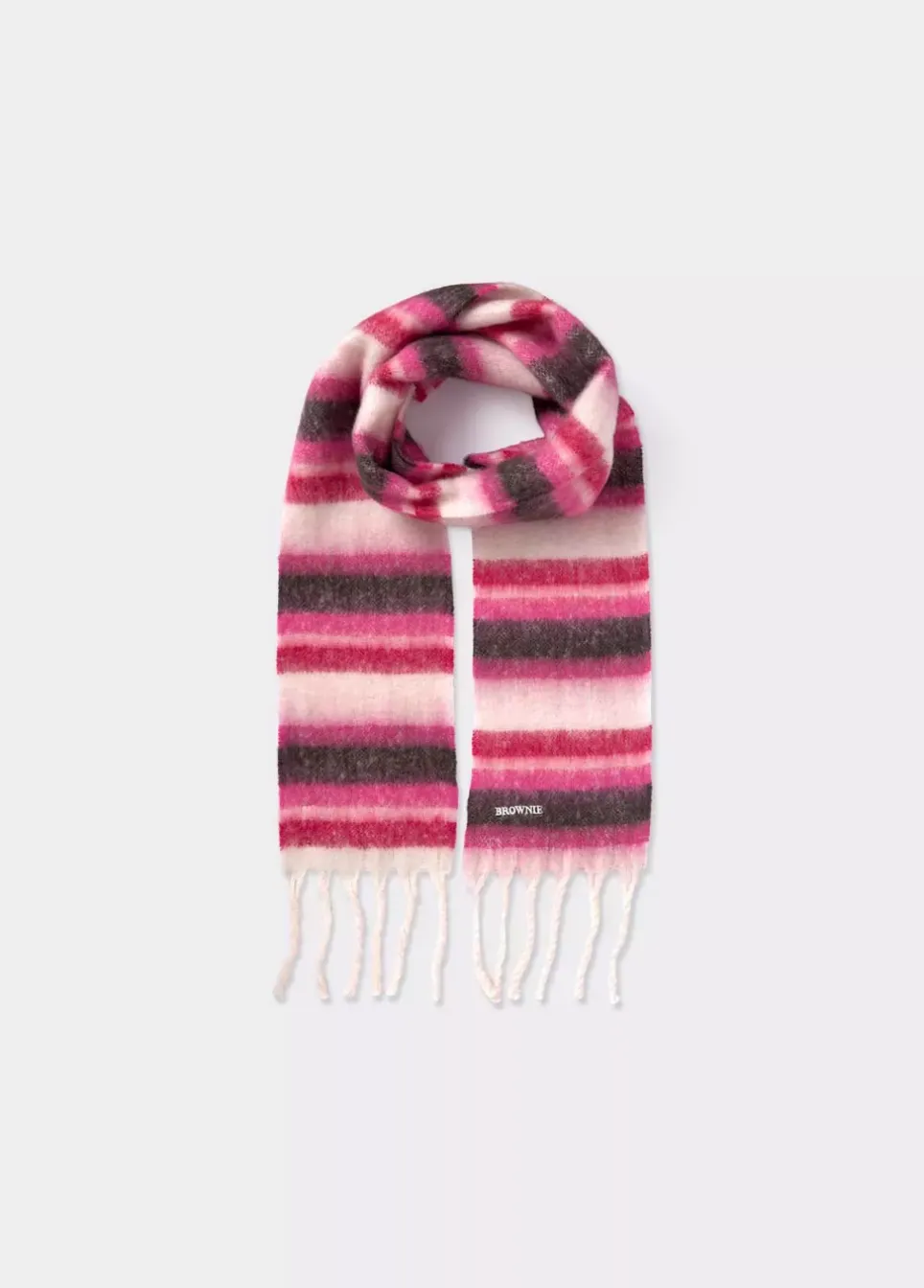 Bufanda Gruesa Estrecha Rayas Flecos