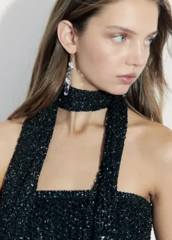 Bufanda Lentejuelas Fiesta Negro