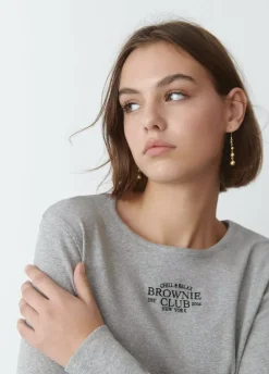 Camiseta Baby Tee Manga Larga