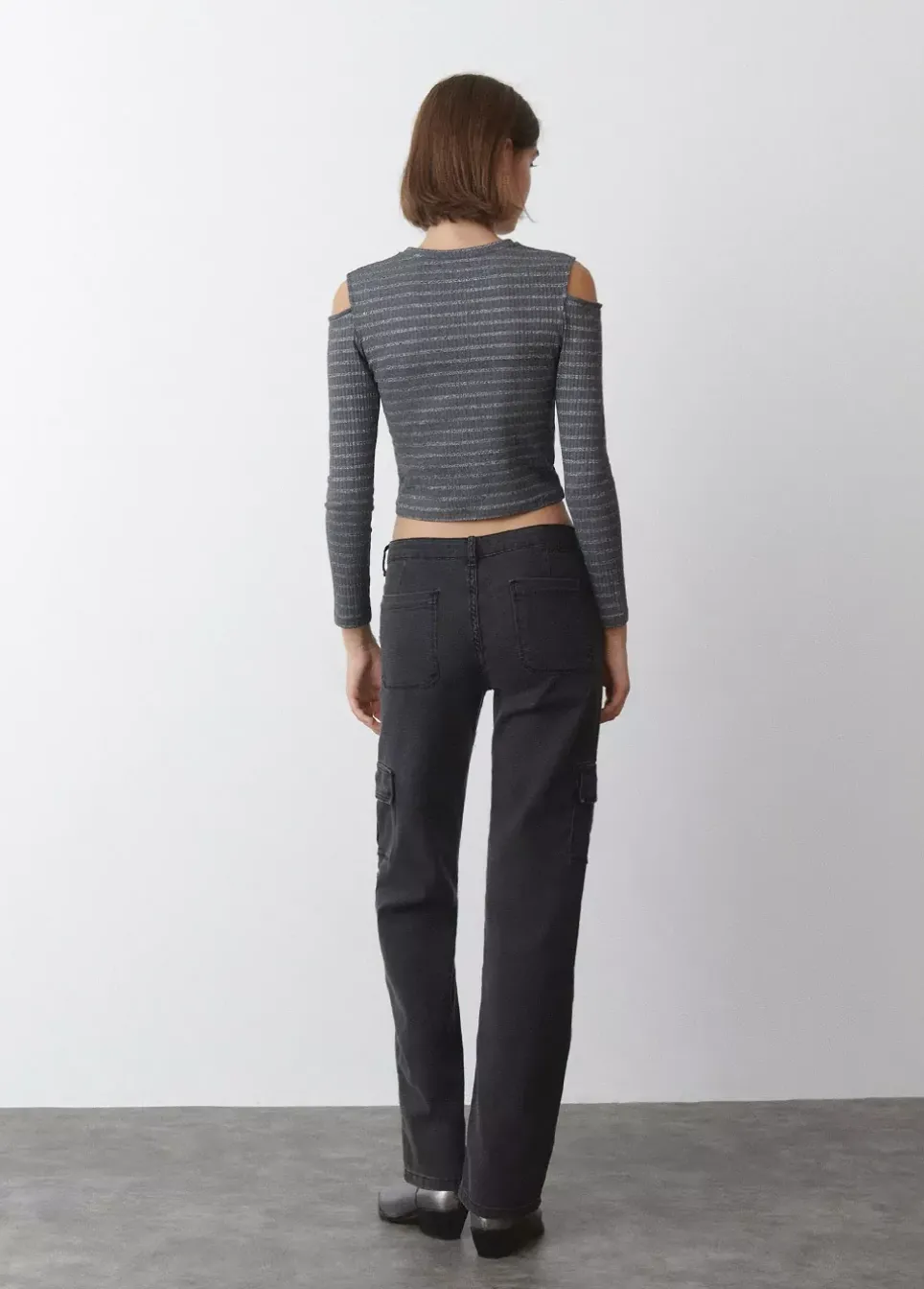 Camiseta Escote Hombros Rayas