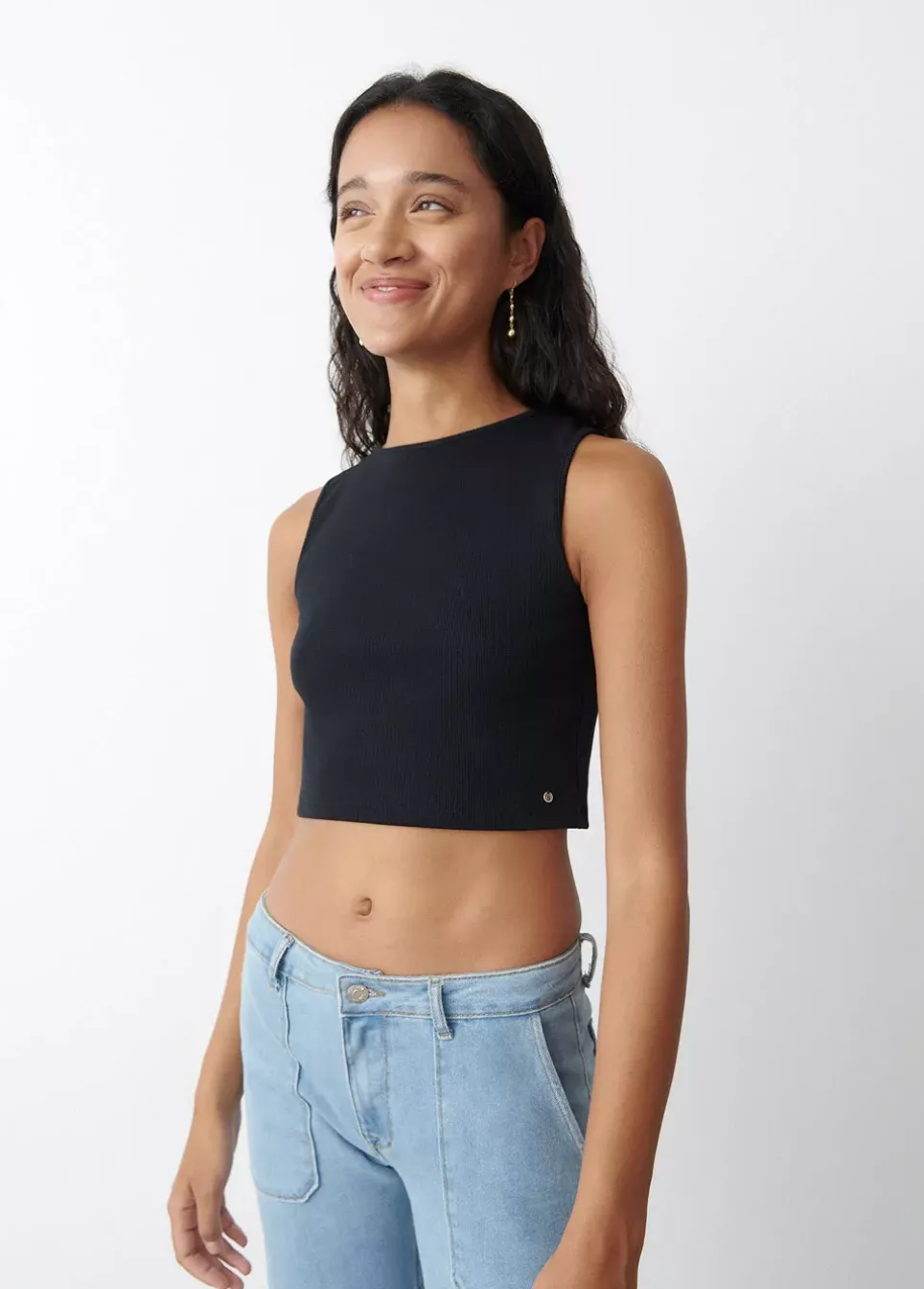 Camiseta Sin Manga Negra