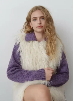 Chaleco Efecto Pelo Largo