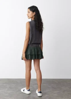 Chaleco Punto Fino Cuello Red