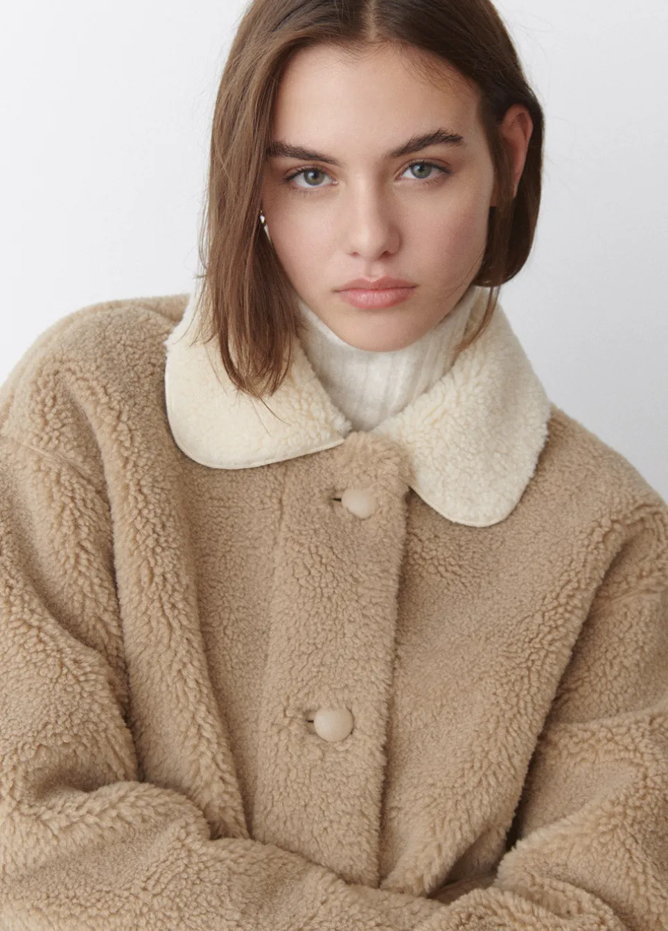 Chaqueta Borreguito Cuello Contraste