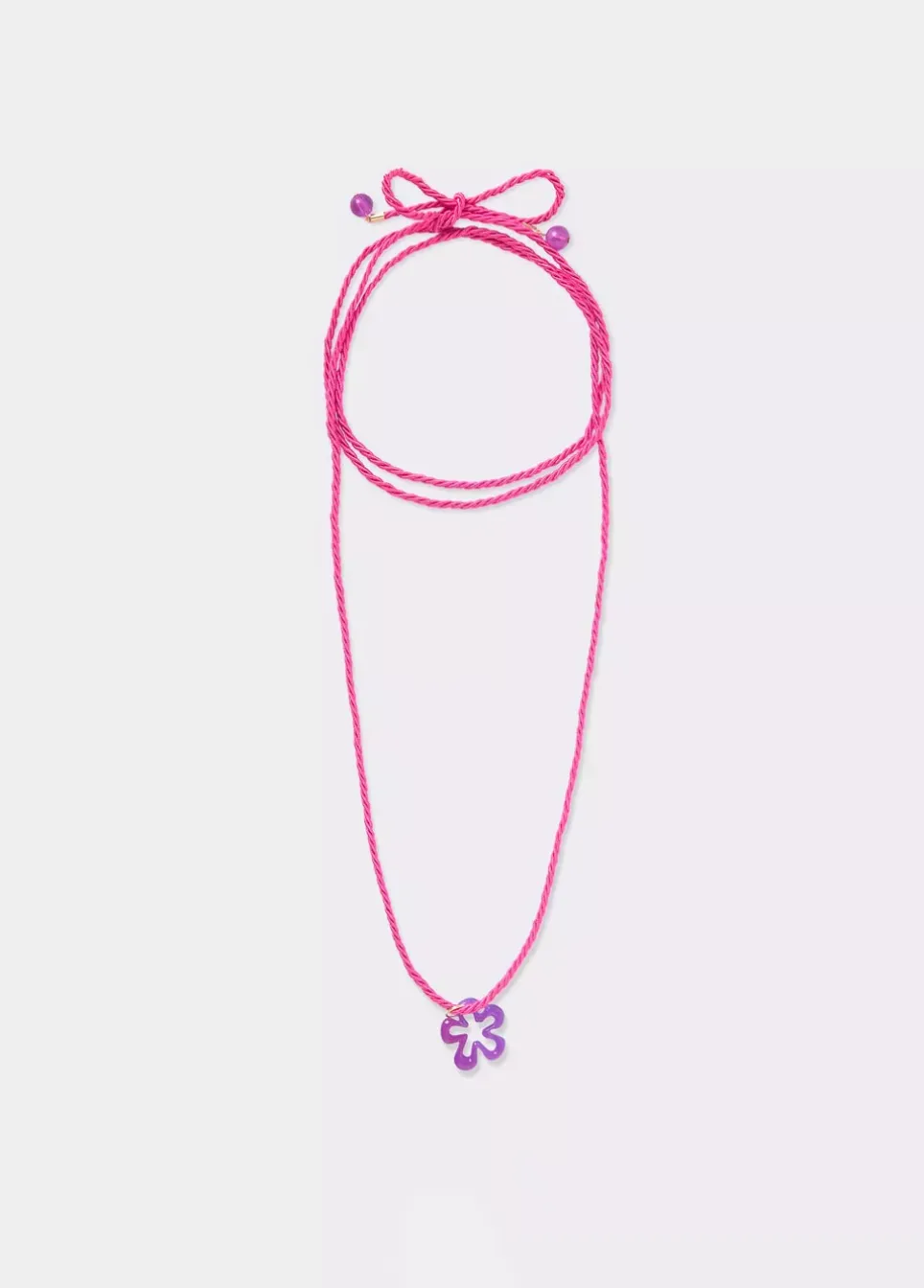 Collar Algodon Flor Resina