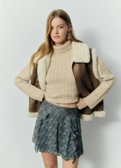 Falda Corta Picos Estampada