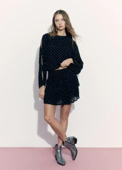 Falda Gomas Volantes Dobby