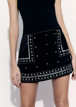 Falda Terciopelo Pedreria