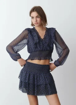 Falda Volantes Cintura Smock