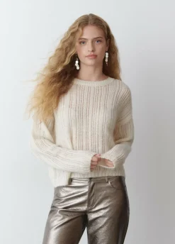 Jersey Calado Cuello Redondo Crudo