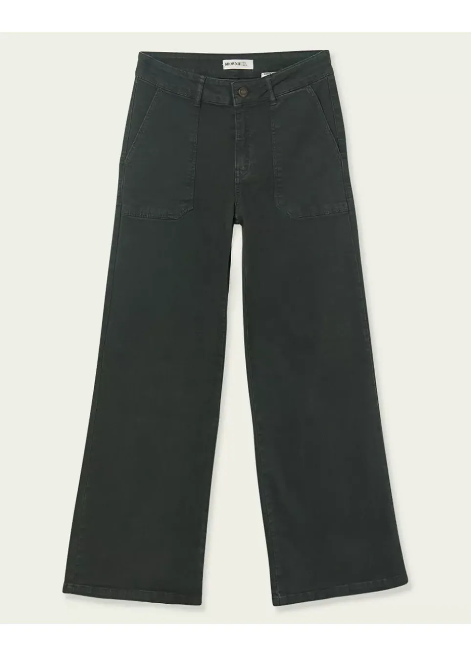 Pantalon Culotte Con Bolsillos Frontales