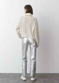 Pantalon Metalizado Efecto Piel