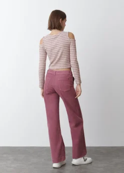Pantalon Pana Culotte Bolsillo Frontal