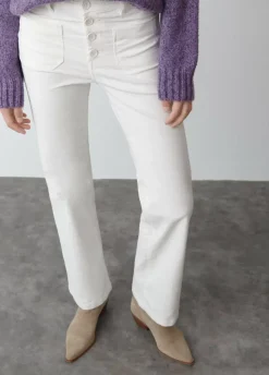 Pantalon Pana Culotte Bolsillo Frontal