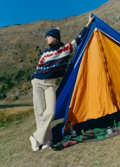 Pantalon Pana Culotte Bolsillo Frontal