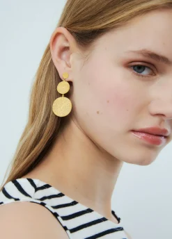 Pendientes Largos Tres Discos