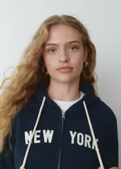 Sudadera Cremall Capucha New York