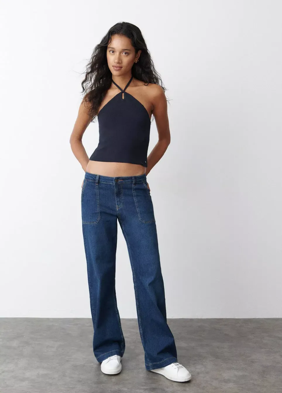 Top Punto Hilo Metalizado