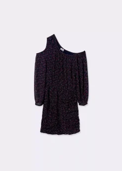 Vestido Cut Out Hombro Estampado