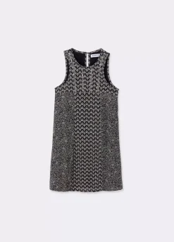 Vestido Doble Estampado Brillos